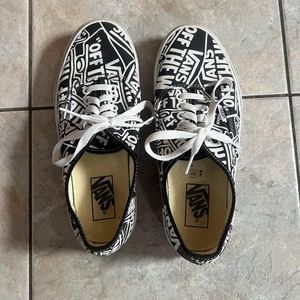 Womens / Mens unisex size 8.5w / 7m . OTW Repeat Off The Wall  black/white